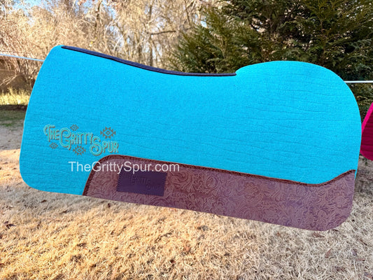 PRE ORDER-Aqua 100% Wool Saddle Pad (choose details inside)