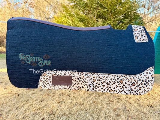 PRE ORDER- Black 100% Wool Saddle Pad (choose details inside)