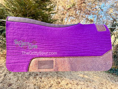 READY TO SHIP- Purple 100% Wool Saddle Pad (choose details inside)