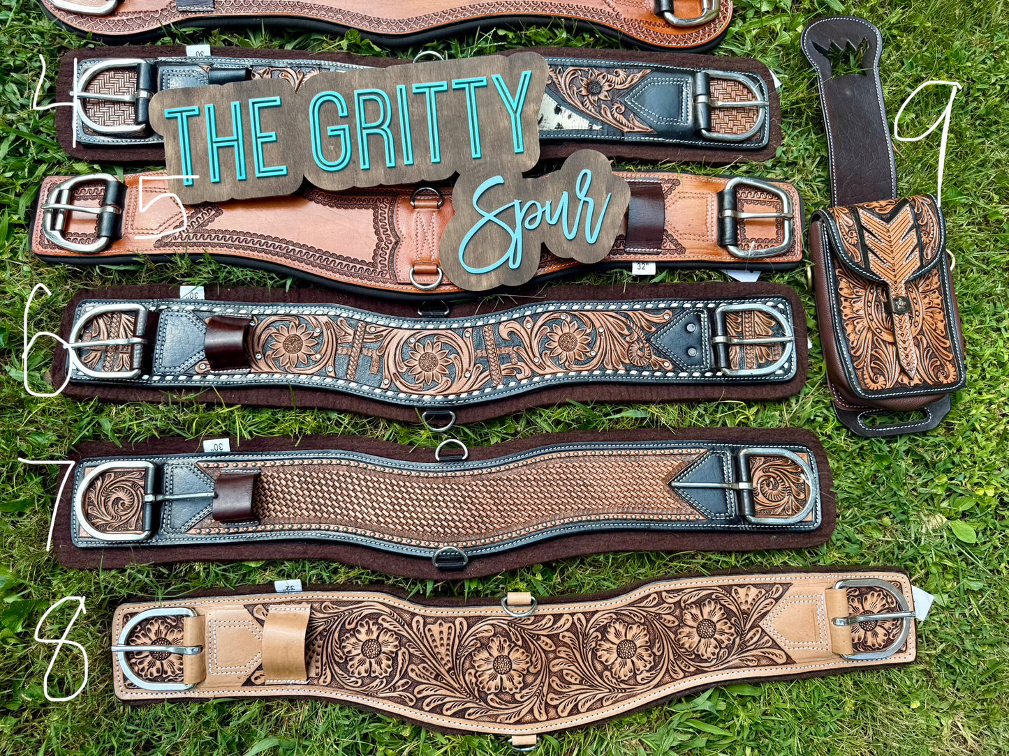 READY TO SHIP- Leather felt girths