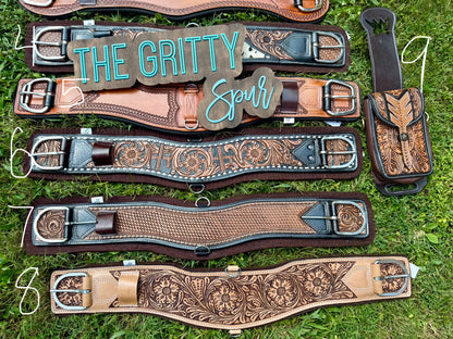READY TO SHIP- Leather felt girths
