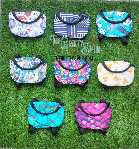 PRE ORDER saddle pouch- ALL DESIGNS INSIDE