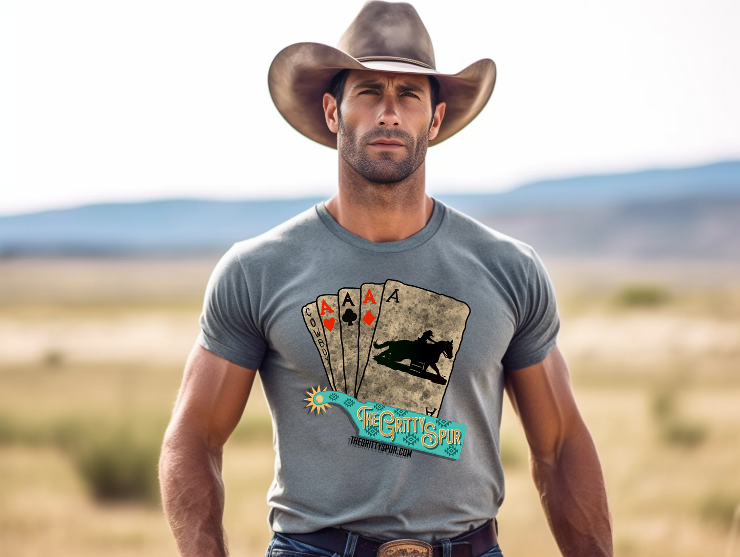 The Gritty Spur Apparel- Brown Barrel Poker