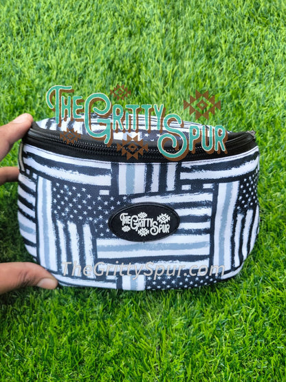 PRE ORDER- Thin Grey Line Saddle Pouch