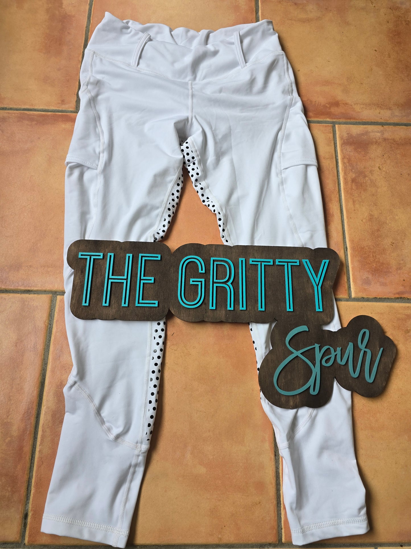 PRE ORDER- Gritty Spur brand leggings/breeches in white