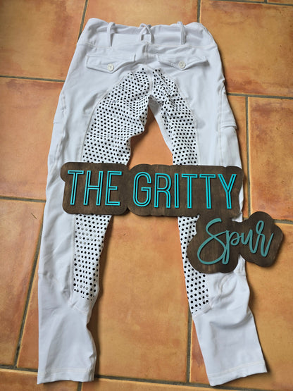 PRE ORDER- Gritty Spur brand leggings/breeches in white