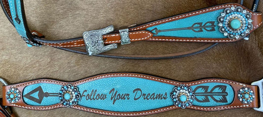 Follow your dreams tack set turquoise