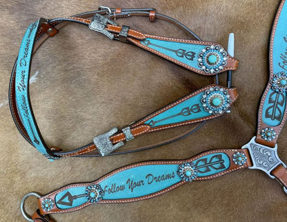 Follow your dreams tack set turquoise