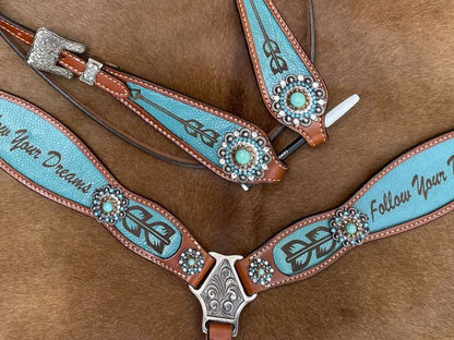 Follow your dreams tack set turquoise