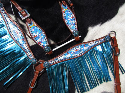 PONY Rainbow unicorn fringe tack set