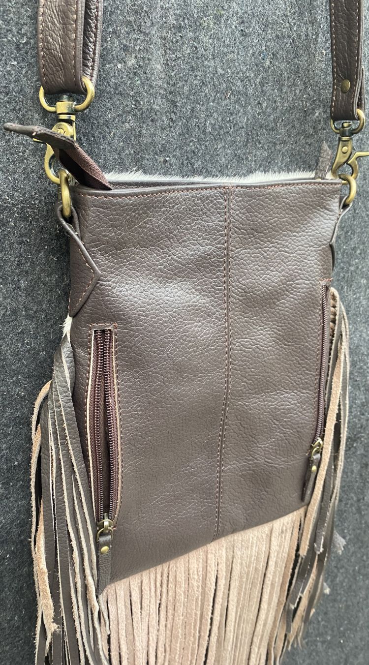 Cowhide crossbody bag