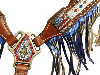 Patriotic metallic fringe tack set