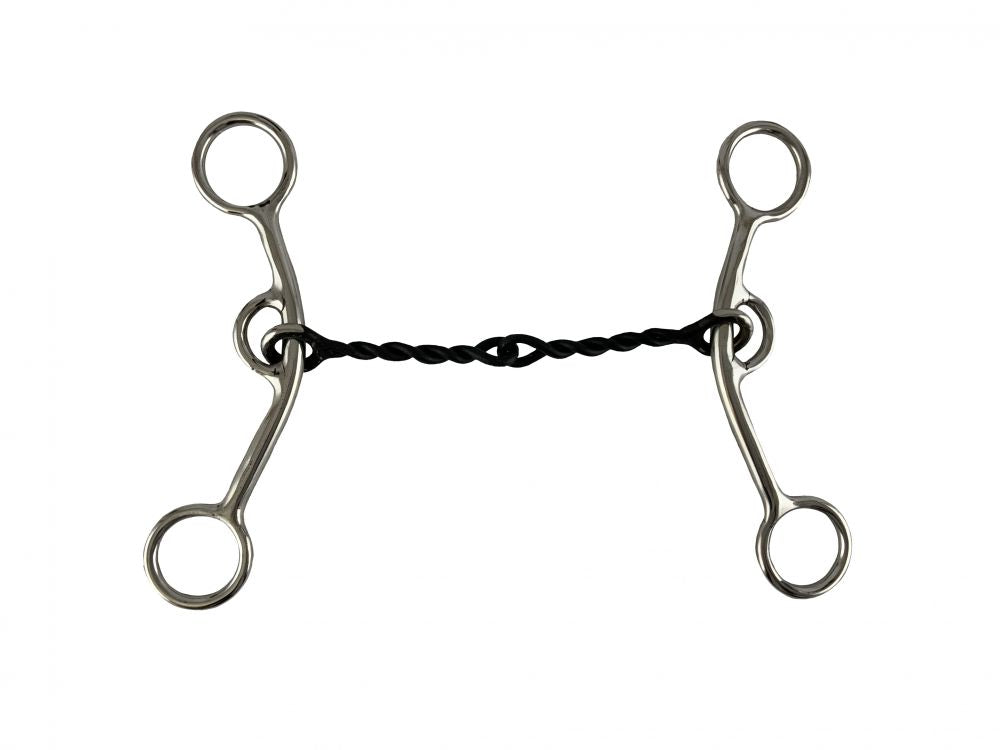 JR Cow-horse bit with 5" Sweet Iron Twisted Chain Mouth